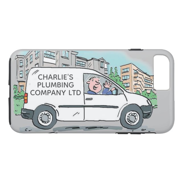 Small Business with Name. Man and Van Case-Mate iPhone Case (Back (Horizontal))