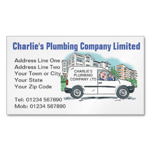 Small Business with Name on Company Van Magnetic Business Card