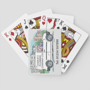Small Business with Name on Company Van Playing Cards