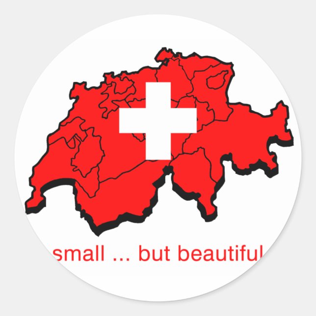 Small But Beautiful Classic Round Sticker (Front)