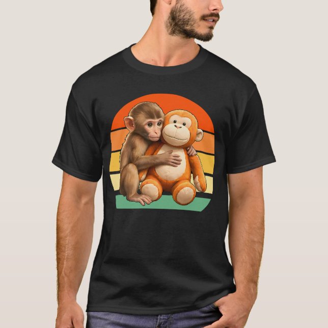 Small But Brave Punch Monkey Art T-Shirt (Front)
