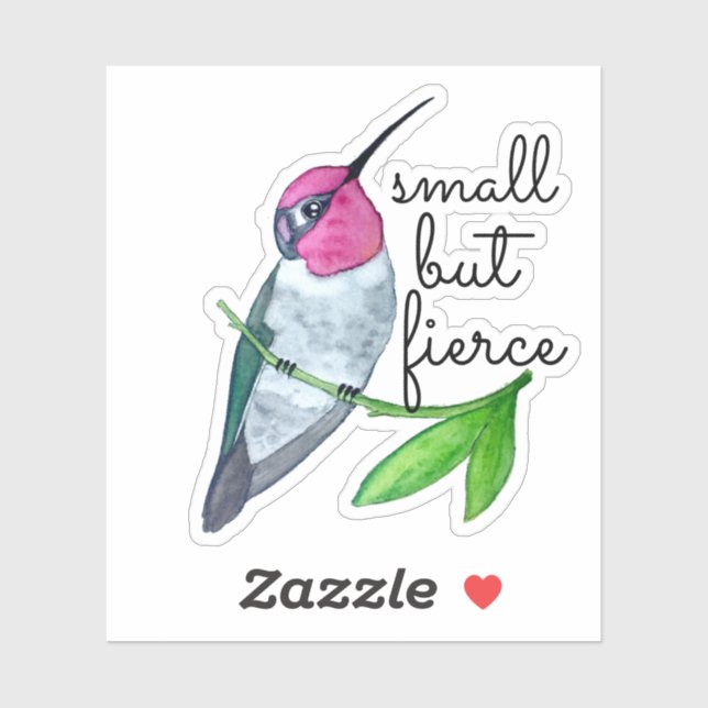 Small but fierce Anna's Hummingbird Sticker (Sheet)