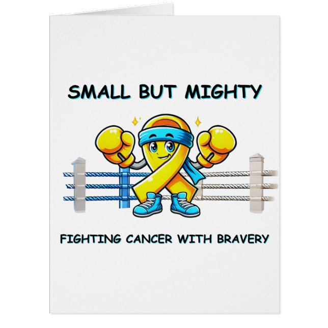 " SMALL BUT MIGHTY, YELLOW RIBBON" CARD (Front)