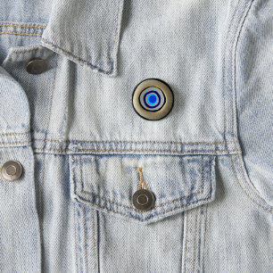 Small Button/ Greek Evil Eye 1 Inch Round Button