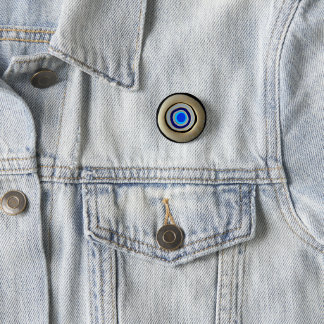 Small Button/ Greek Evil Eye 1 Inch Round Button