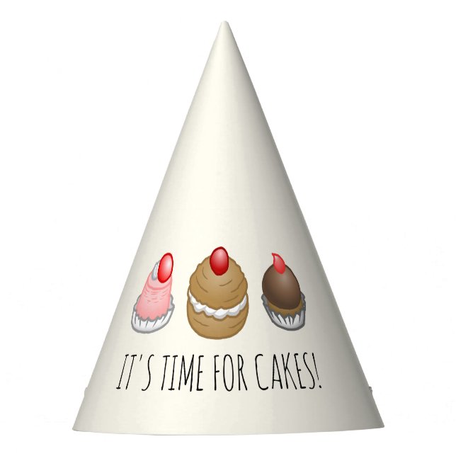 Small Cakes Birthday Party Hat (Front)