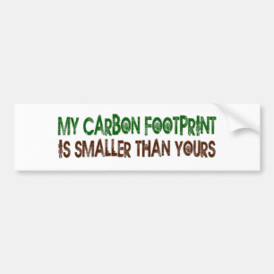 Small Carbon Footprint Bumper Sticker