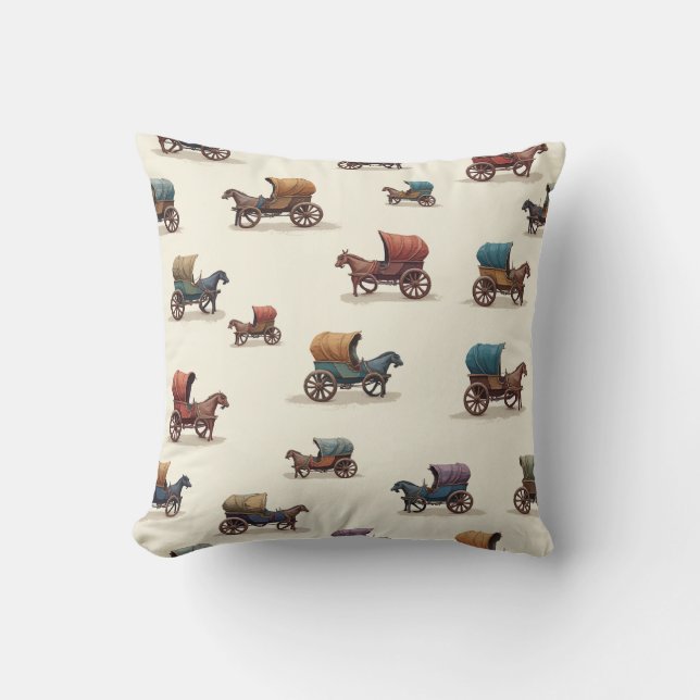 small carriages pillow cushion (Front)