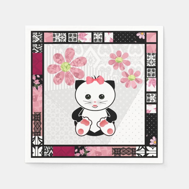 Small cat napkin (Front)