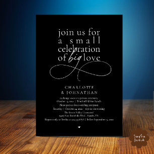 Small Celebration of Big Love, Elegant Minimalist  Invitation