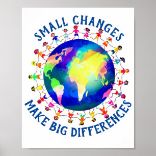 Small Changes Make Big Differences Earth Day Poster