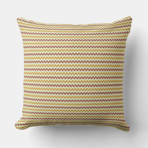 Small chevron pattern in natural colours throw pillow
