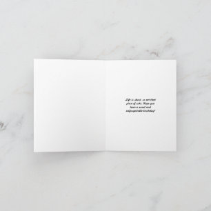 Small Chocolate Caramel Torte Birthday Card