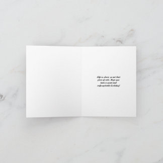 Small Chocolate Caramel Torte Birthday Card