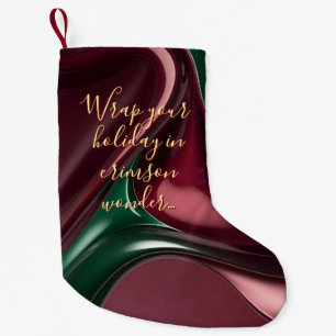 Small Christmas stocking in stylish graphic