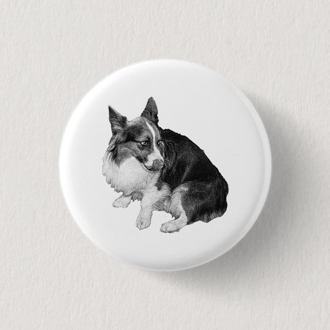 Small Circle, Big Ears 1 Inch Round Button (Front)