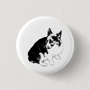 Small Circle, Keen Ears 1 Inch Round Button