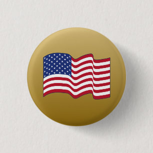 Small Classic American Flag Button