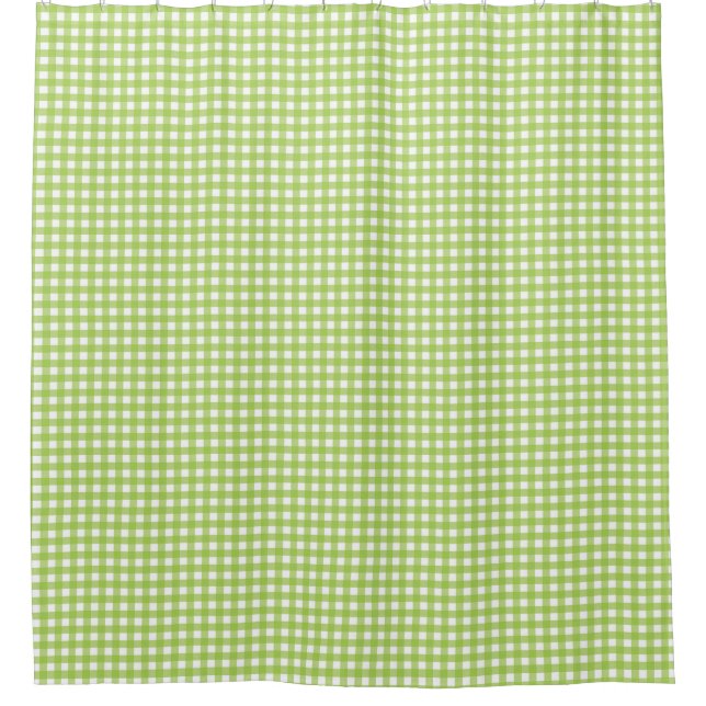 Small Classic Gingham Check Plaid Pattern Green (Front)