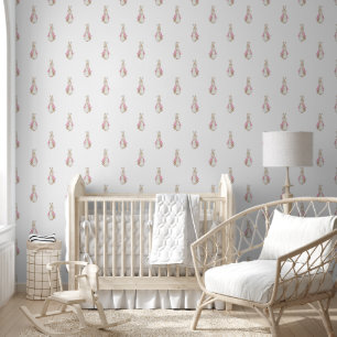Small Classic Pink Peter the Rabbit Beatrix Potter Wallpaper