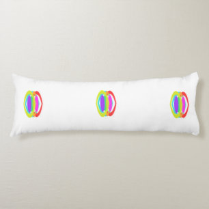 Small Coloured Pattern Art Wide Gaps Body Pillow