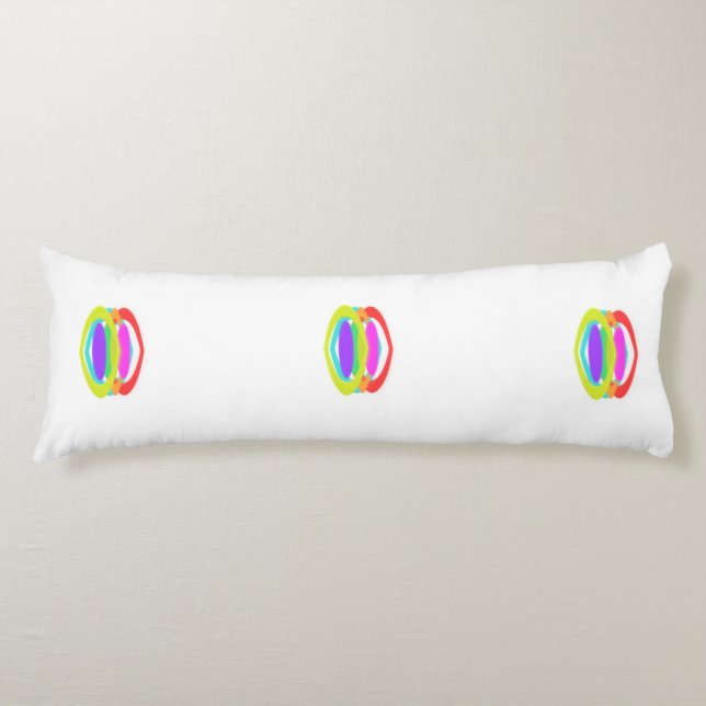 Small Coloured Pattern Art Wide Gaps Body Pillow (Front)