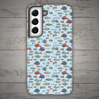 Small Colourful Fish Pattern Samsung Galaxy Case
