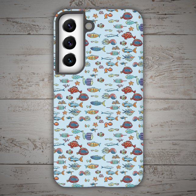 Small Colourful Fish Pattern Samsung Galaxy S22 Case (Creator Uploaded)
