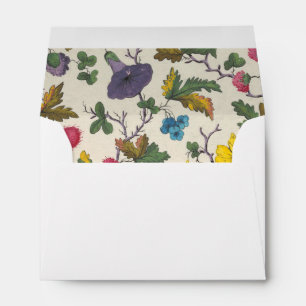 Small colourful flowers textile design envelope