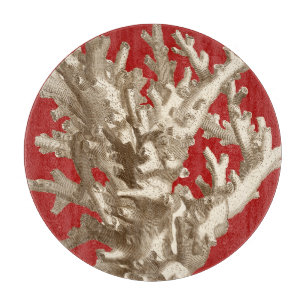 Small Coral in Red Cutting Board