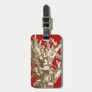 Small Coral in Red Luggage Tag