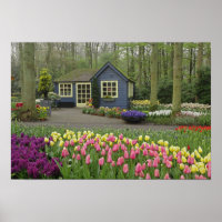 Small cottage flower shop, Keukenhof Gardens,