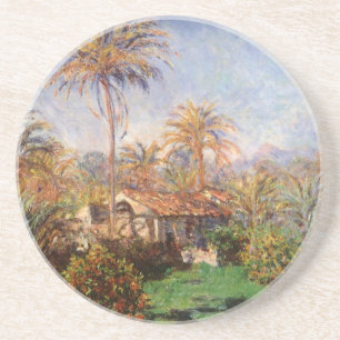 Small Country Farm in Bordighera by Claude Monet Coaster