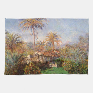 Small Country Farm in Bordighera by Claude Monet Kitchen Towel