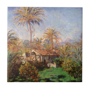 Small Country Farm in Bordighera by Claude Monet Tile