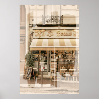 Small Cozy Bakery Breakfast Place Paris Poster