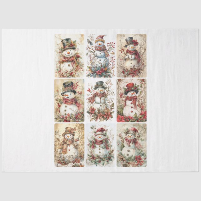 Small Crafts Snowman Tissue Paper (Front)