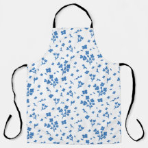Small Dainty Blue Flowers Apron