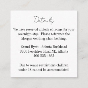 Small Details Card for any wedding