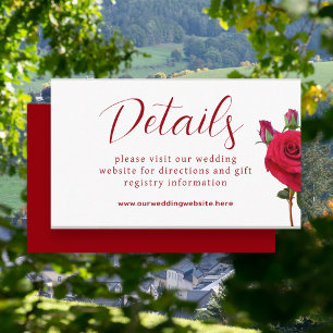 Small Details Wedding Website Enclosure Card