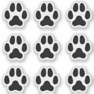 Small Dog Paw Prints Black Animal Tracks