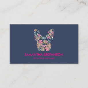 Small Dog Sitting Gentle Grooming Service Business Card