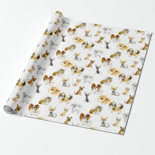 Small Dogs Wrapping Paper (Unrolled)