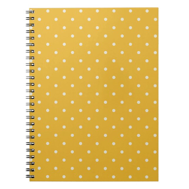 Small Dots candy yellow pattern notebook (Front)