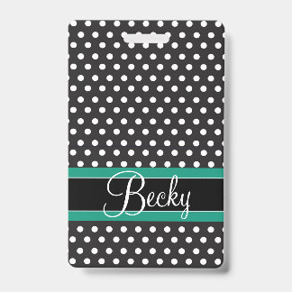 Small Dots Luggage Tag Badge