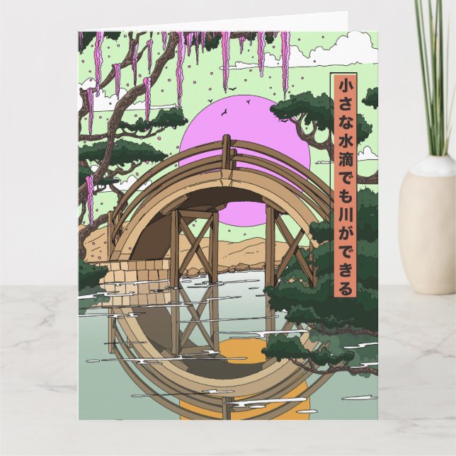 Small drops of water can also make a river card (Front)