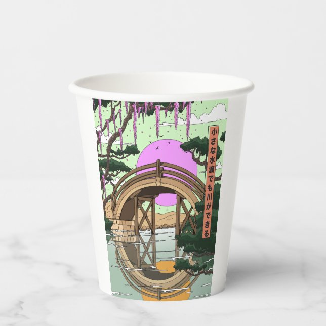 Small drops of water can also make a river paper cups (Front)