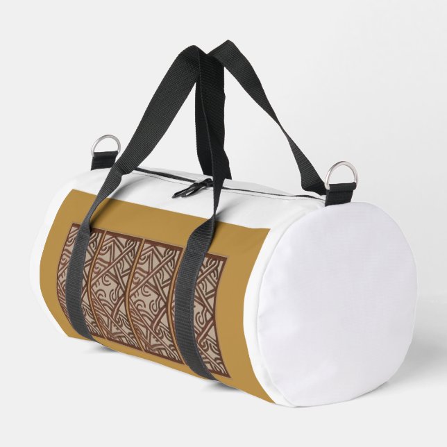 Small Duffel Bag with Gold Design (Left Corner)
