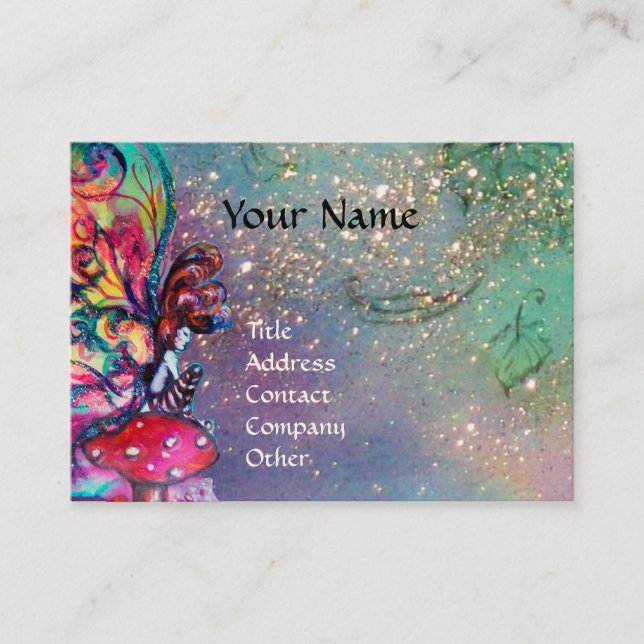 Small Elf of Mushrooms Business Card (Front)