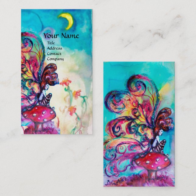 Small Elf of Mushrooms Business Card (Front/Back)